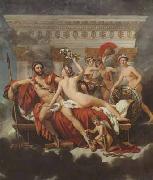 Jacques-Louis David Mars disarmed by venus and the three graces (mk02) painting